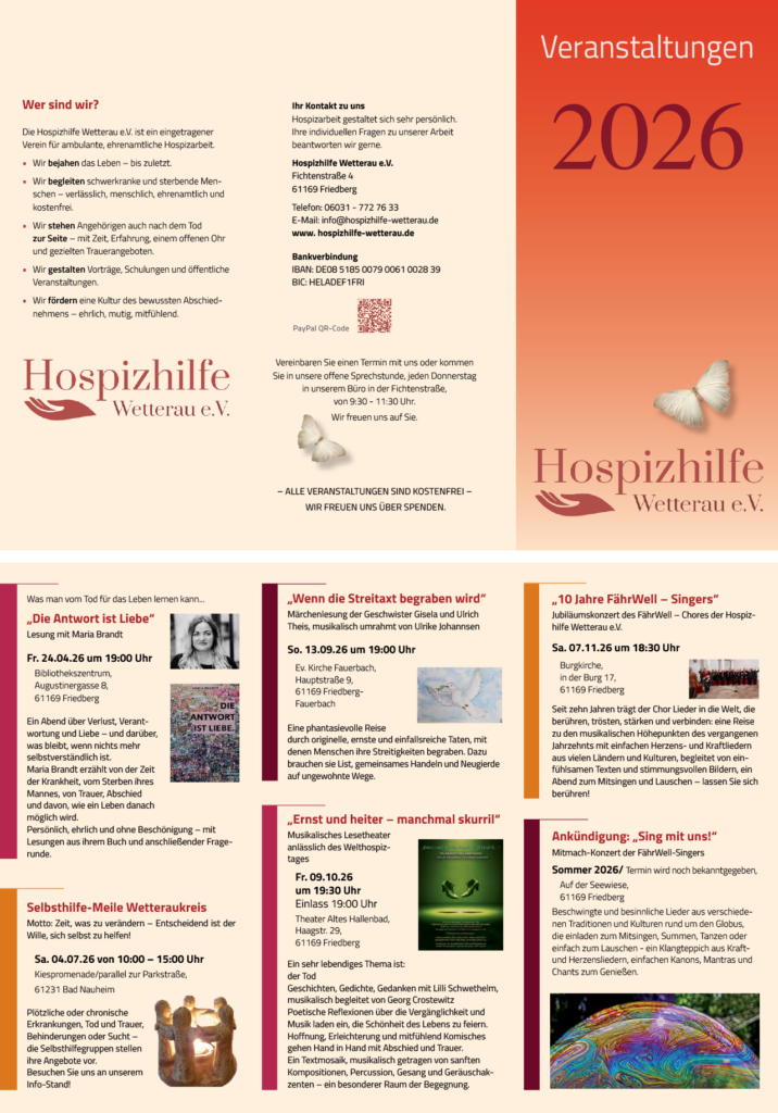 Hospizhilfe Wetterau – Veranstaltungen 2026